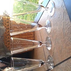 Princess House Crystal Tall Cocktail Glasses (4)